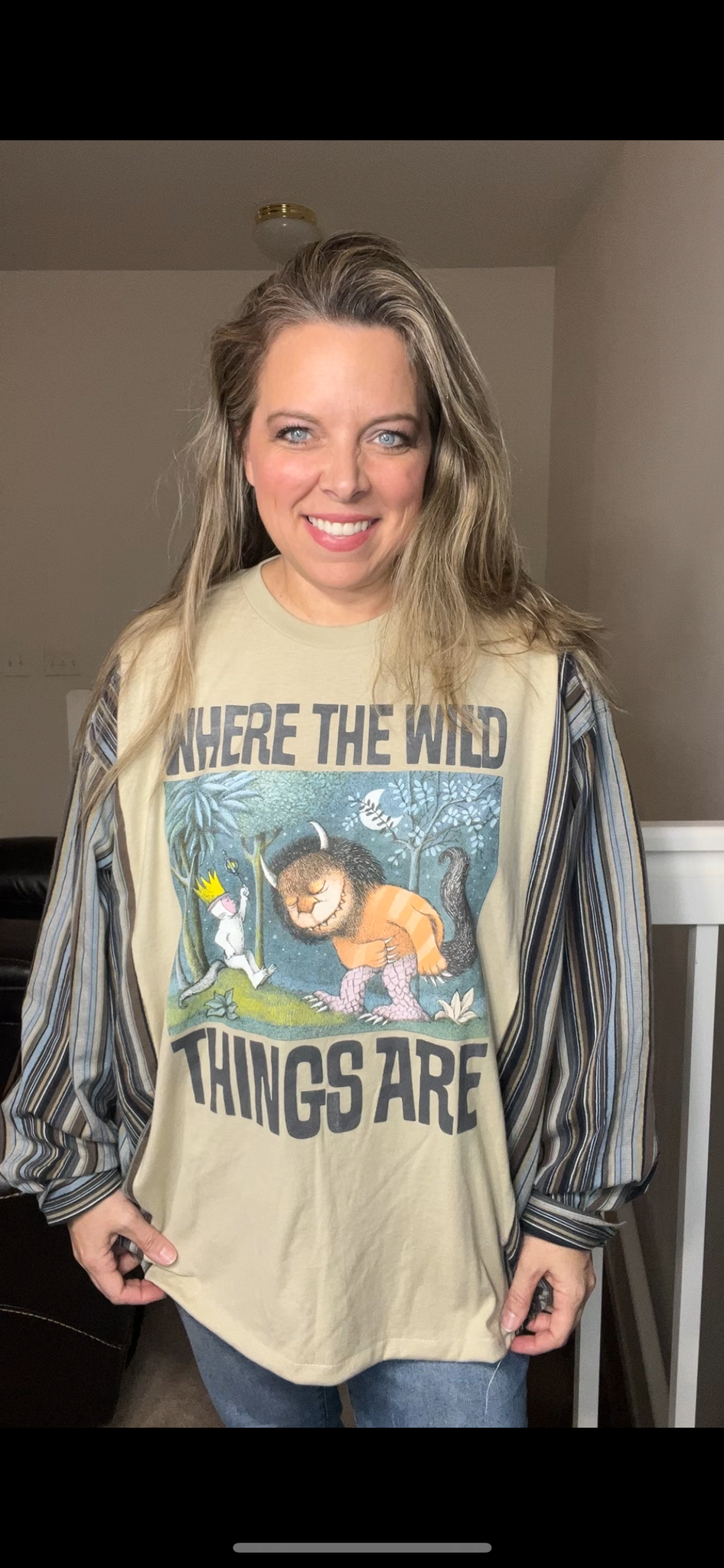Upcycled Wild things – women’s 2X/3X T-shirt with cotton sleeves