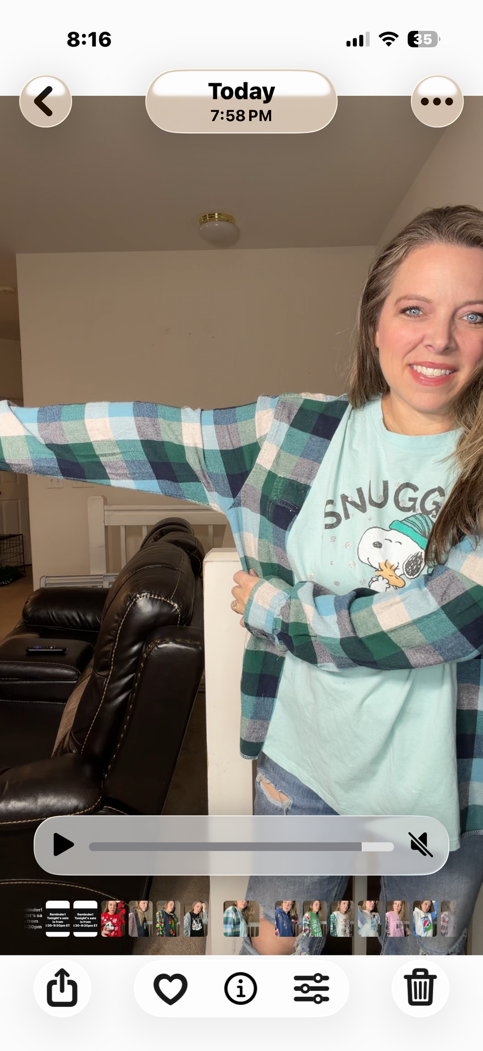 Upcycled snuggle – women's medium/large T-shirt with flannel sleeves