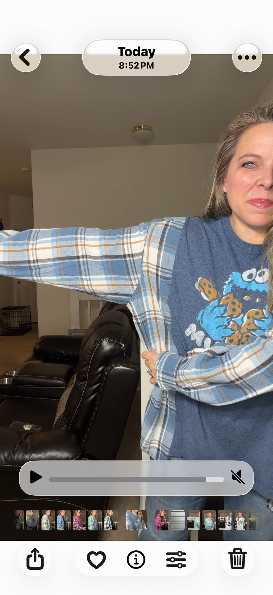 Upcycled Cookie - women's 1X T-shirt with flannel sleeves