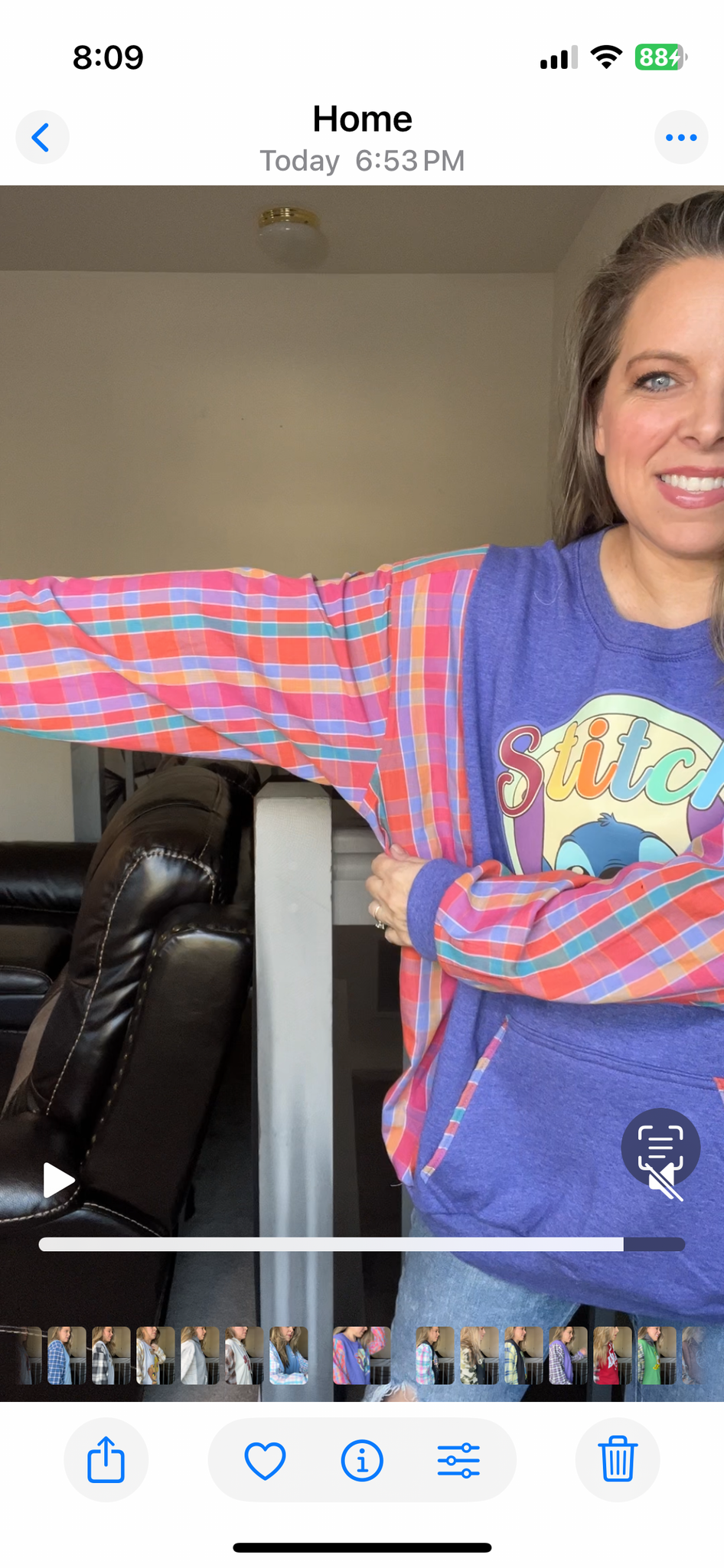 Upcycled Stitch – women’s 2X/3X midweight sweatshirt with cotton sleeves