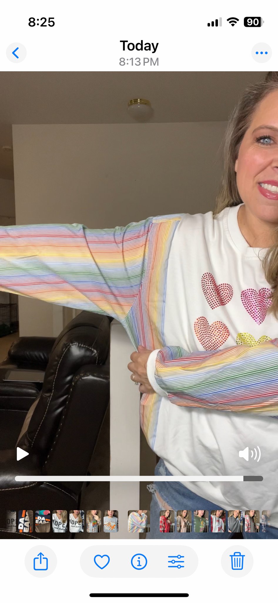 Upcycled Hearts – women’s 1X French terry sweatshirt with cotton sleeves