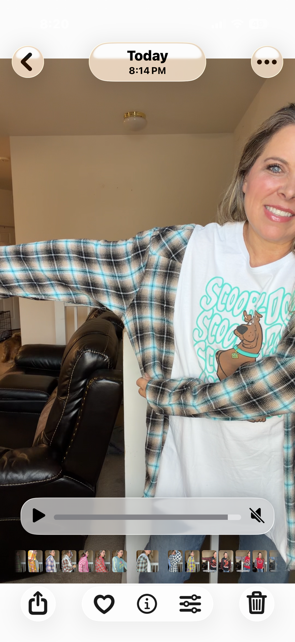 Upcycled Scooby - women's 4X T-shirt with thin flannel sleeves