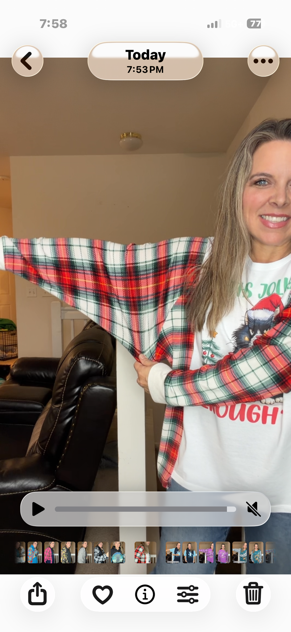 Upcycled Jolly Cat - women's medium/large T-shirt with stretch sleeves