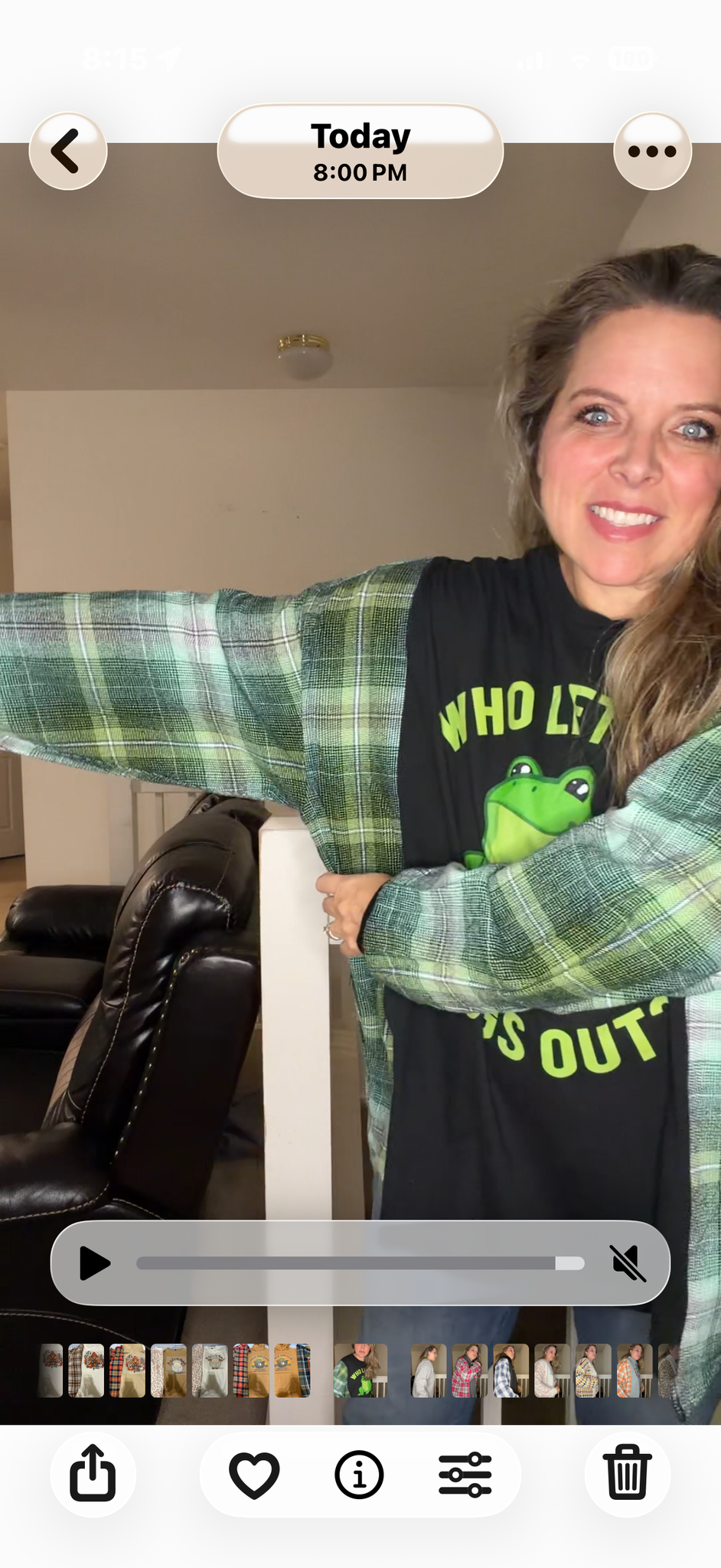 Upcycled Frog - women's 2X/3X T-shirt with flannel sleeves