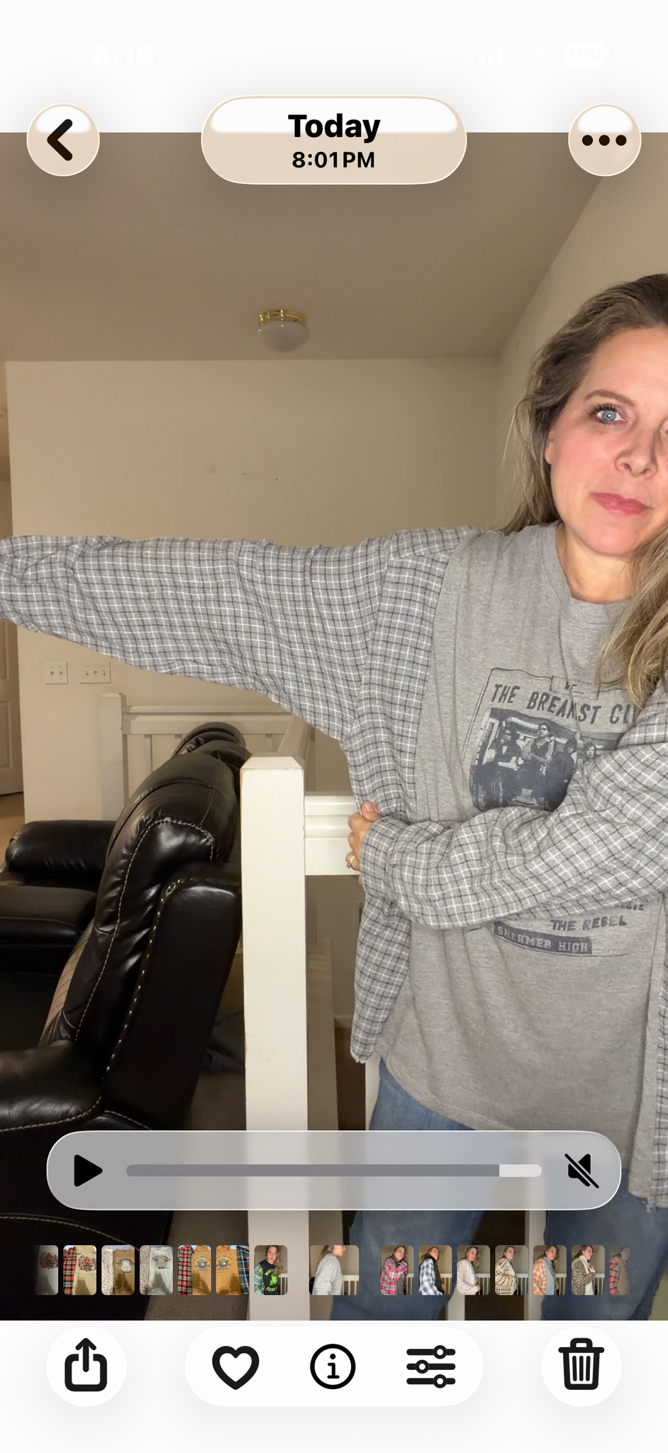 Upcycled Breakfast Club - women's 1X/2X T-shirt with flannel sleeves