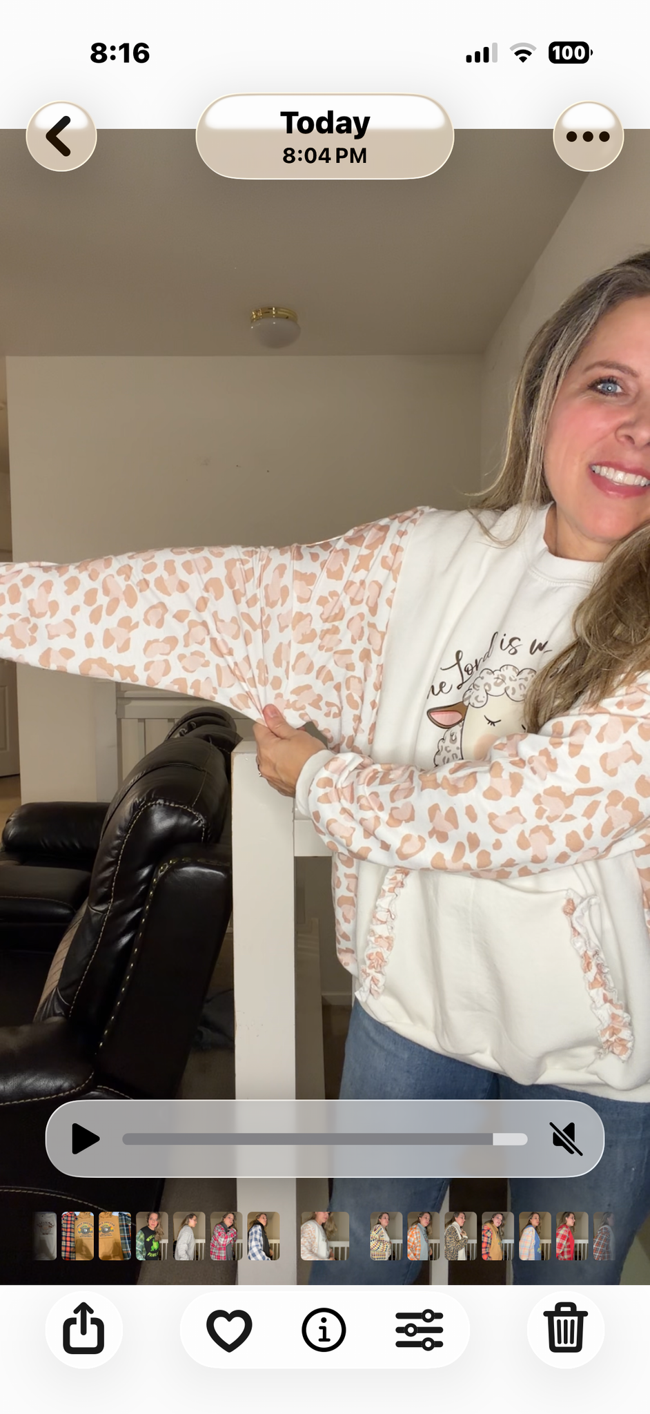 Upcycled Sheep - women's XL/1X midweight sweatshirt with stretch sleeves