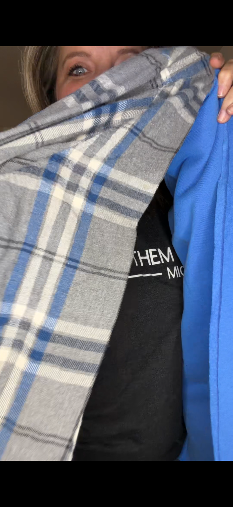 Upcycled Lions - pick size between (XS - 1X) - midweight Sweatshirt with flannel sleeves