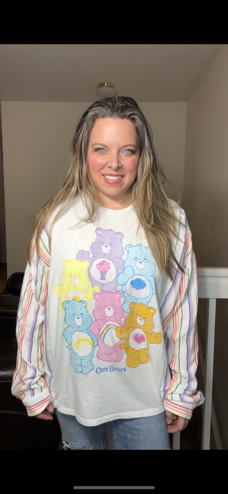 Upcycled Carebear – women’s 2X T-shirt with thin sleeves