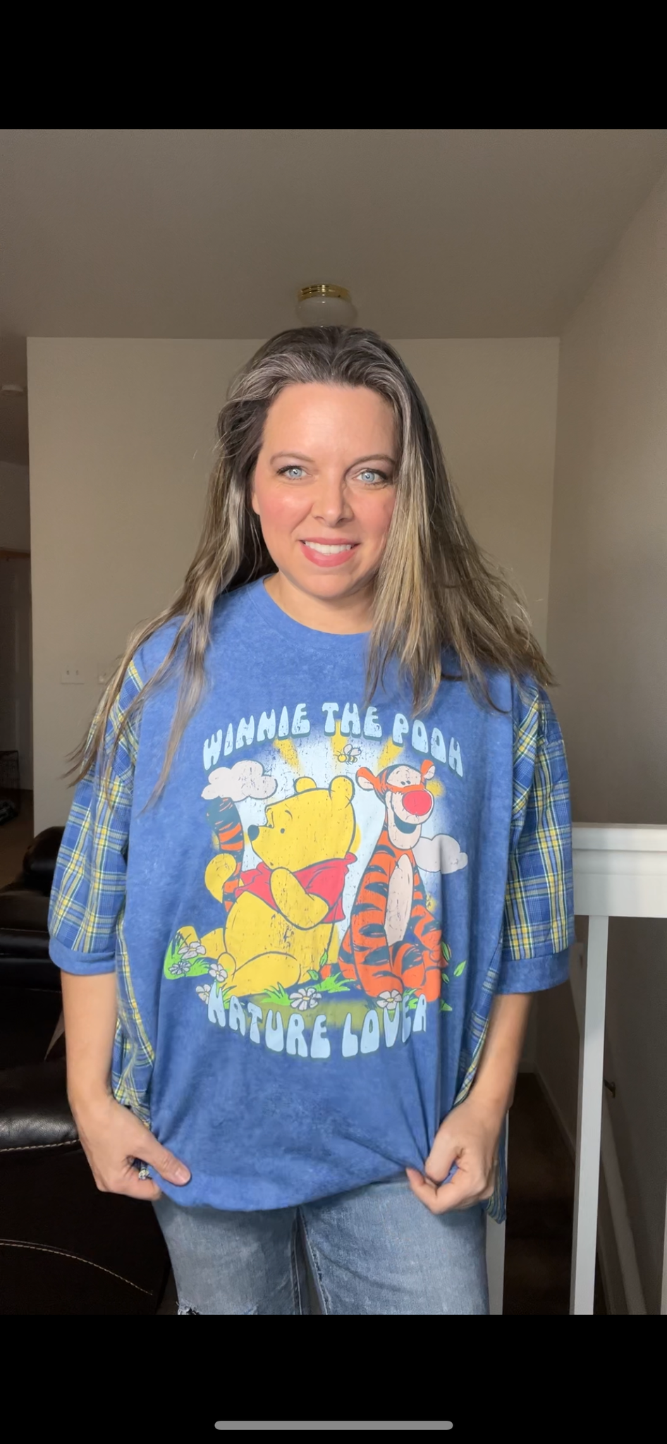 Upcycled Tigger - women’s 4X T-shirt with short cotton sleeves