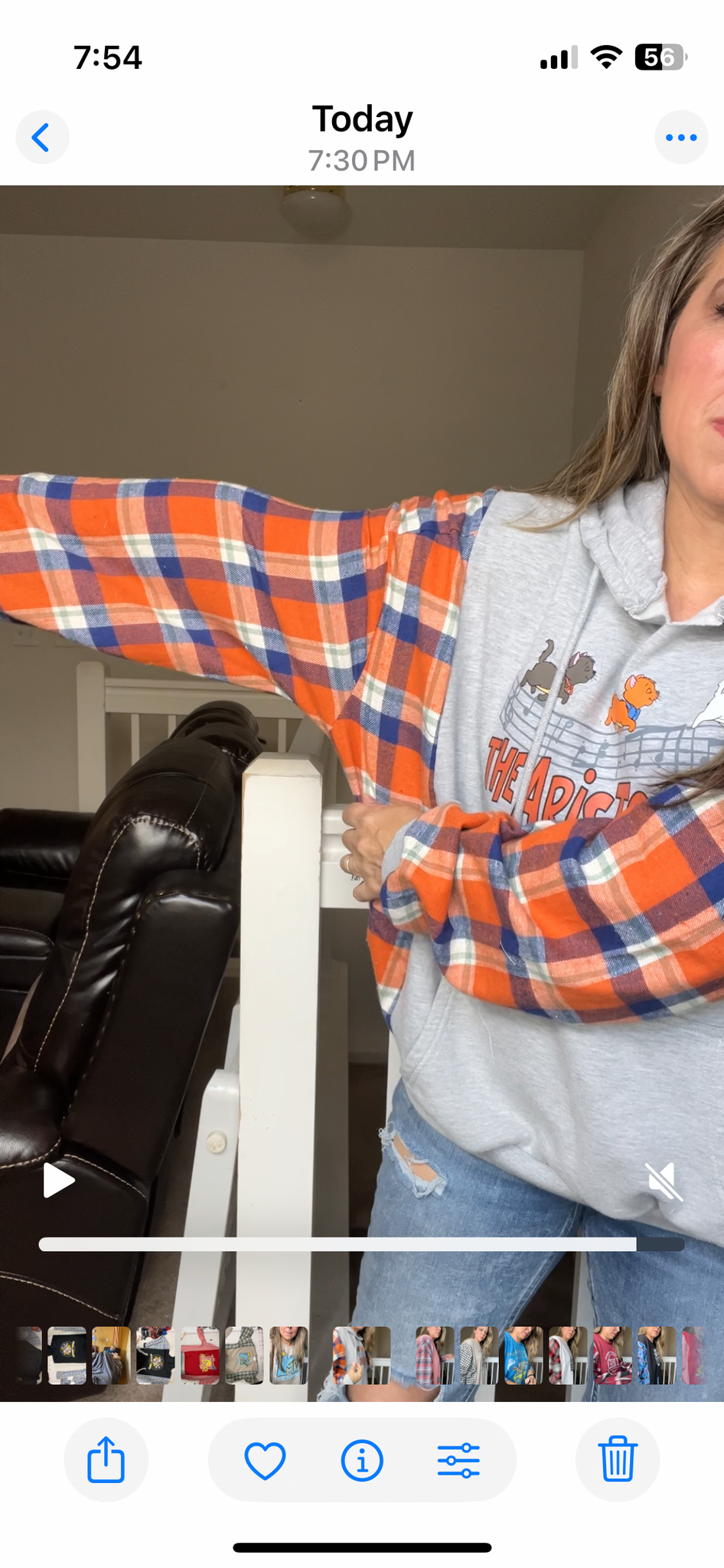 Upcycled Aristocats - womans 1X sweatshirt with flannel sleeves