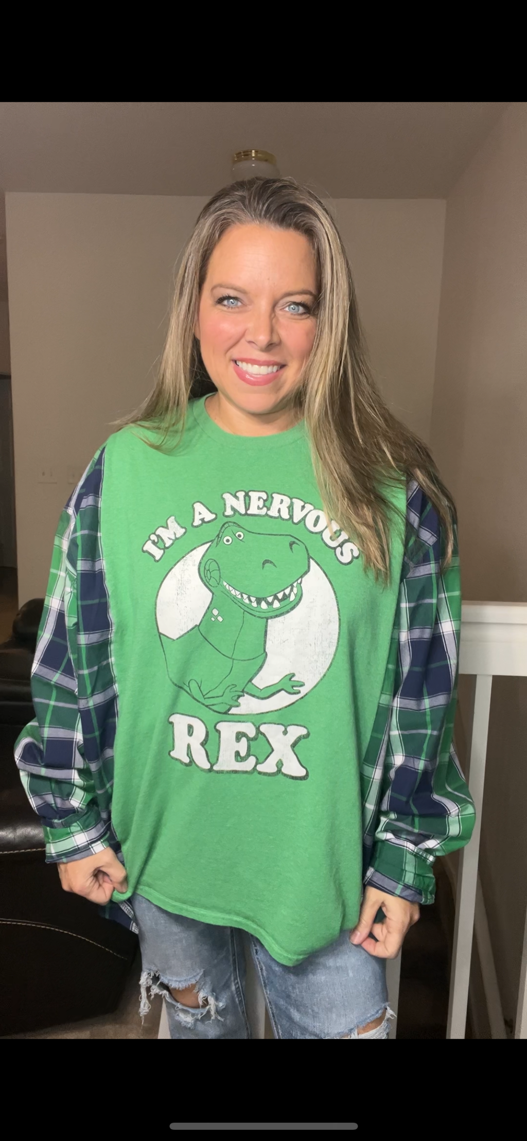 Upcycled Rex - Women’s 4X T-shirt with cotton sleeves