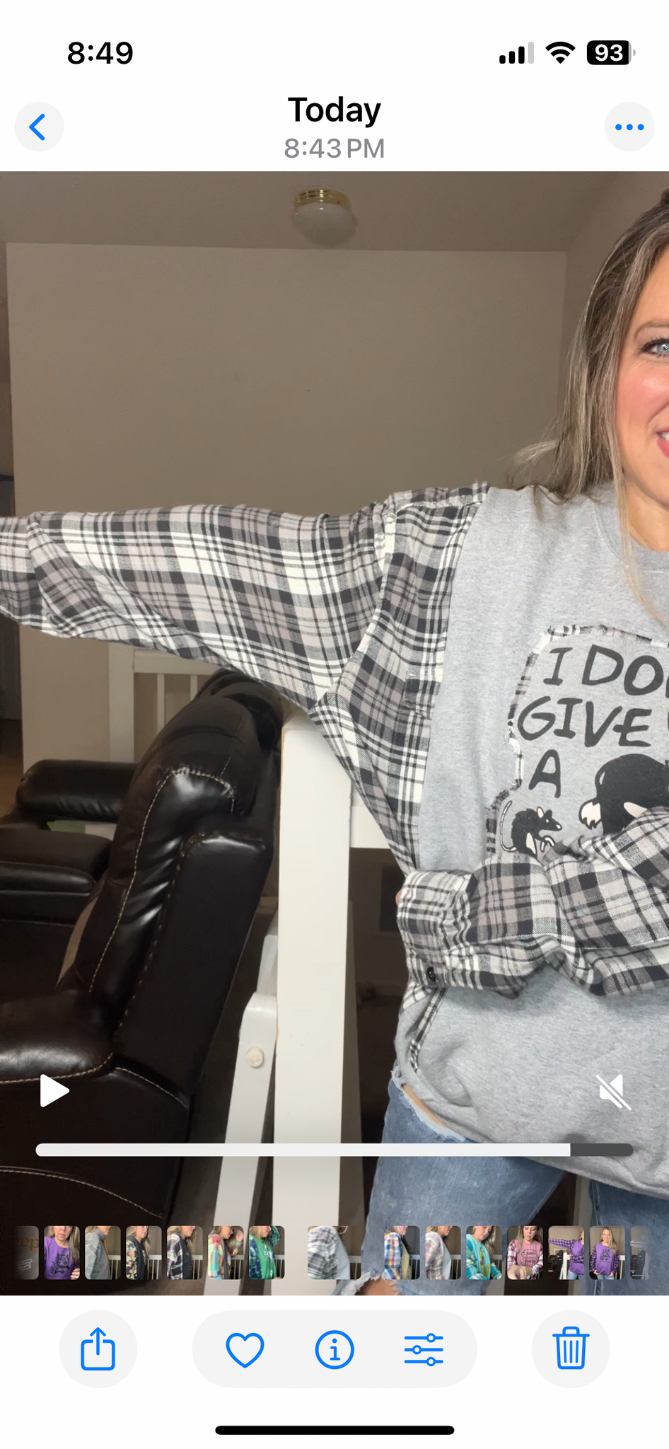 Upcycled Rat – women’s 3X midweight sweatshirt with flannel sleeves