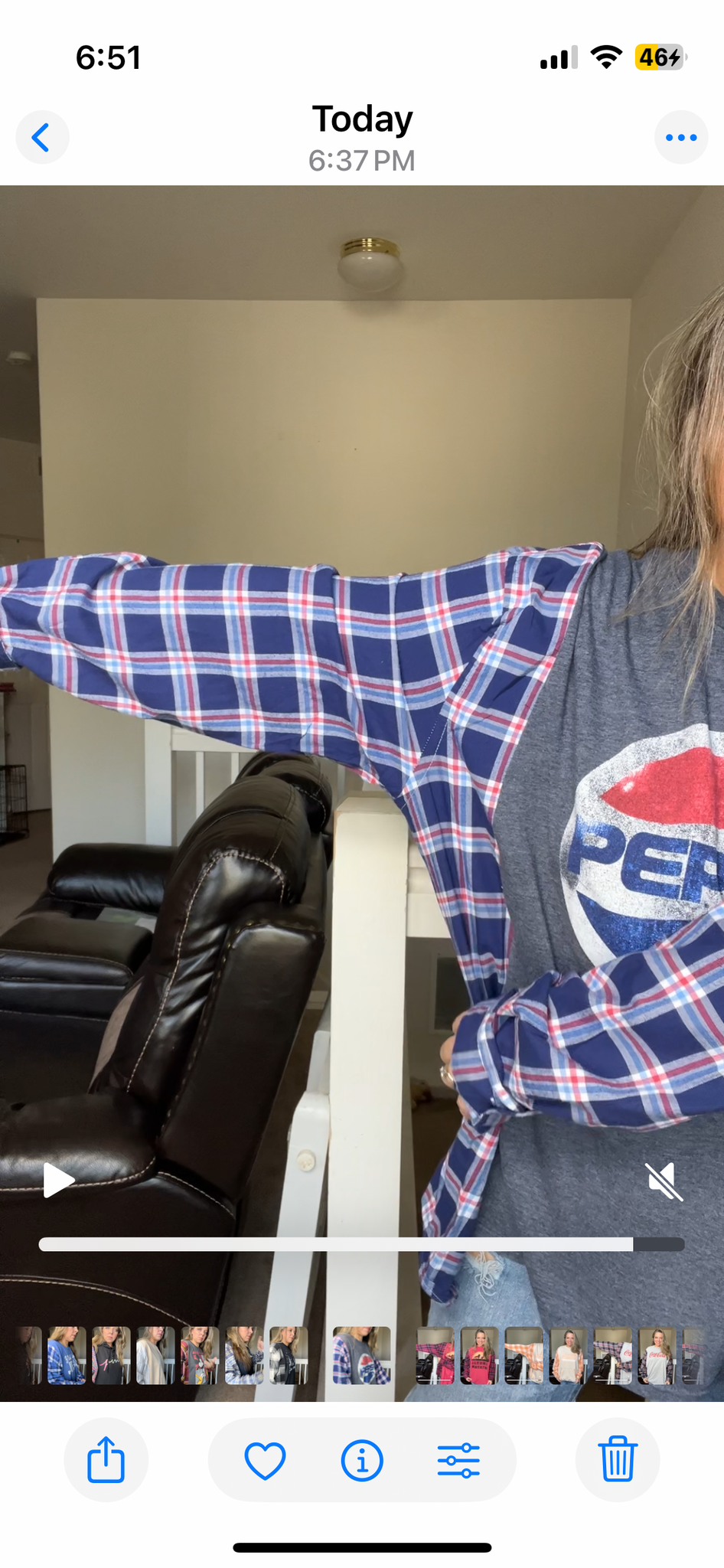 Upcycled Pepsi – women’s 3X T-shirt with flannel sleeves